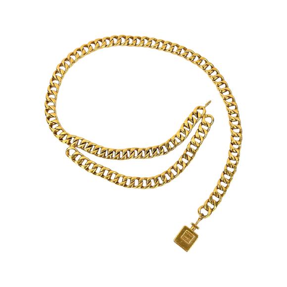 Chanel Vintage Perfume Charm Chain Belt - Picture 1 of 8